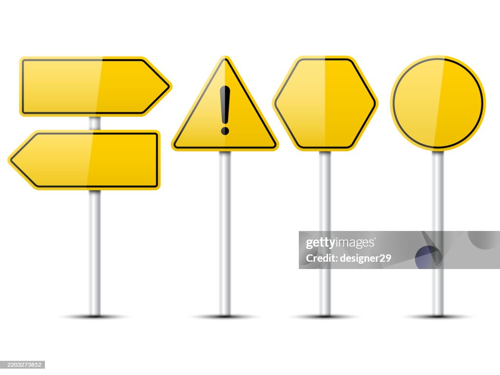 Traffic signs vector set