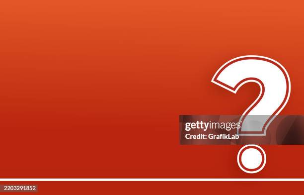 Question Getty Red Background With White Question Mark On The Right High-Res Vector ...