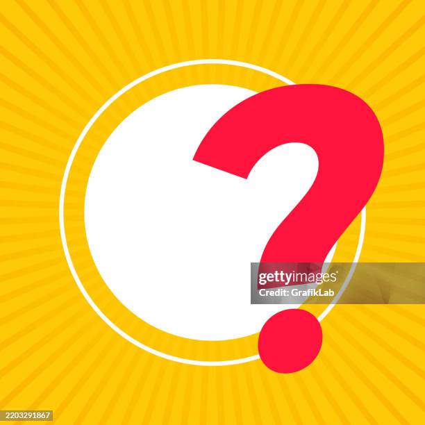 red question mark over yellow background with bright sunburst effect - question mark background stock illustrations