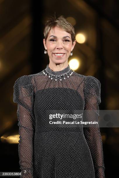 Mathilde Favier-Meyer attends the "Le Grand Diner du Louvre" Passage Richelieu Photocall at Musee du Louvre on March 04, 2025 in Paris, France.