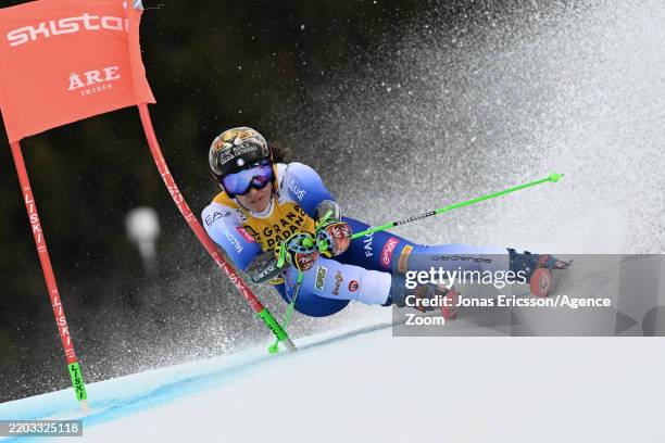 Federica Brignone of Team Italy in action during the Audi FIS Alpine Ski World Cup Women's Giant Slalom on March 8, 2025 in Are, Sweden.