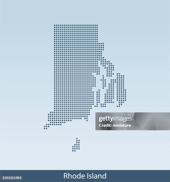 rhode island map - rhode island vector stock illustrations