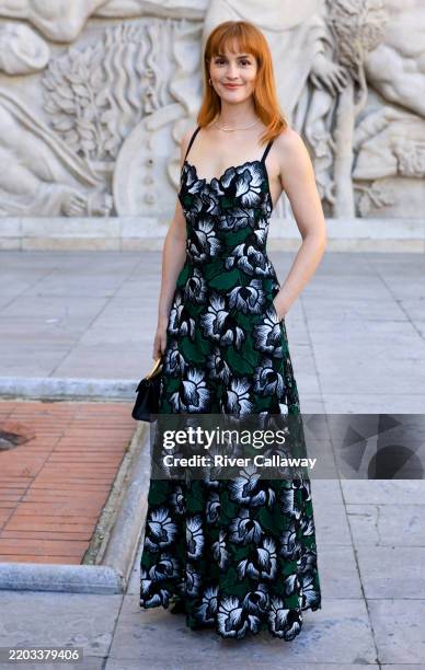 Leighton Meester at the Elie Saab Fall RTW 2025 fashion show as part of Paris Fashion Week held at Palais de Tokyo on March 8, 2025 in Paris, France.