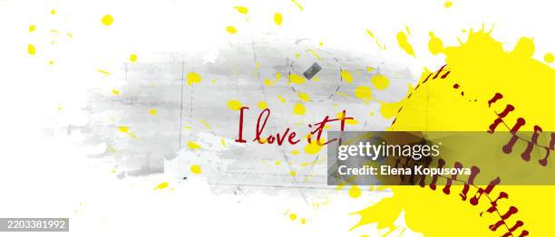 team sport concept in flat grunge style. colored baseball ball in splashes on concrete wall grunge background. stylish creative vector poster with love. - tree base stock illustrations