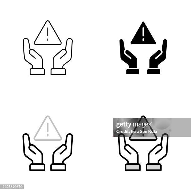warning sign universal icon design in four styles with editable stroke. line, solid, flat line, and duotone line. suitable for web page, mobile app, ui, ux, and gui design. - wrong package stock illustrations