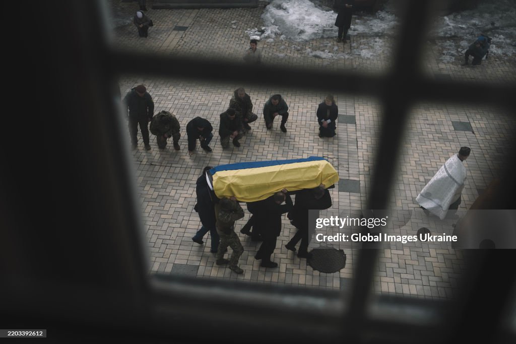 Farewell Ceremony For Ukrainian Serviceman Oleksandr Honcharov