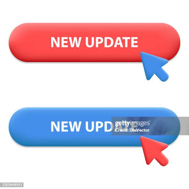 new update button design - software upgrade stock illustrations