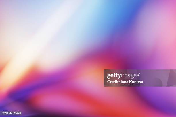 abstract smooth bright blue, pink, red, lilac, light gradient texture background. futuristic illustration pattern. design element. copy space, place for text. neon empty, blank banner. - red light flare stock pictures, royalty-free photos & images