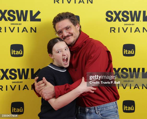 Bella Ramsey, Pedro Pascal at the Featured Session "The Last of Us: Cast and Creators on Season 2" during SXSW Conference & Festivals in the Austin...