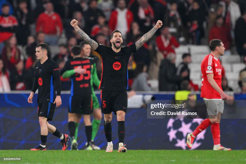 SL Benfica v FC Barcelona - UEFA Champions League 2024/25 Round of 16 First Leg