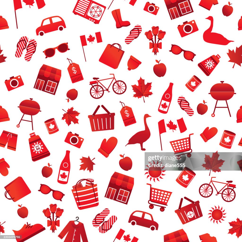 Buy Canadian Products Seamless Background Pattern