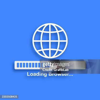 Web Browser Loading Screen With Progress Bar High-Res Vector Graphic ...