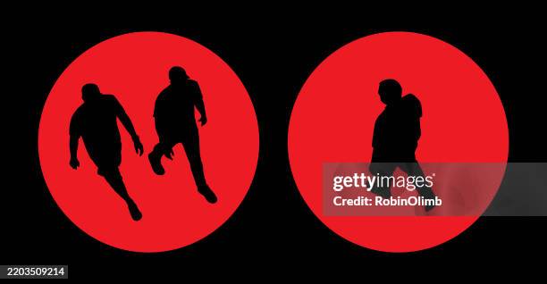 men being watched through binoculars - man binoculars stock illustrations