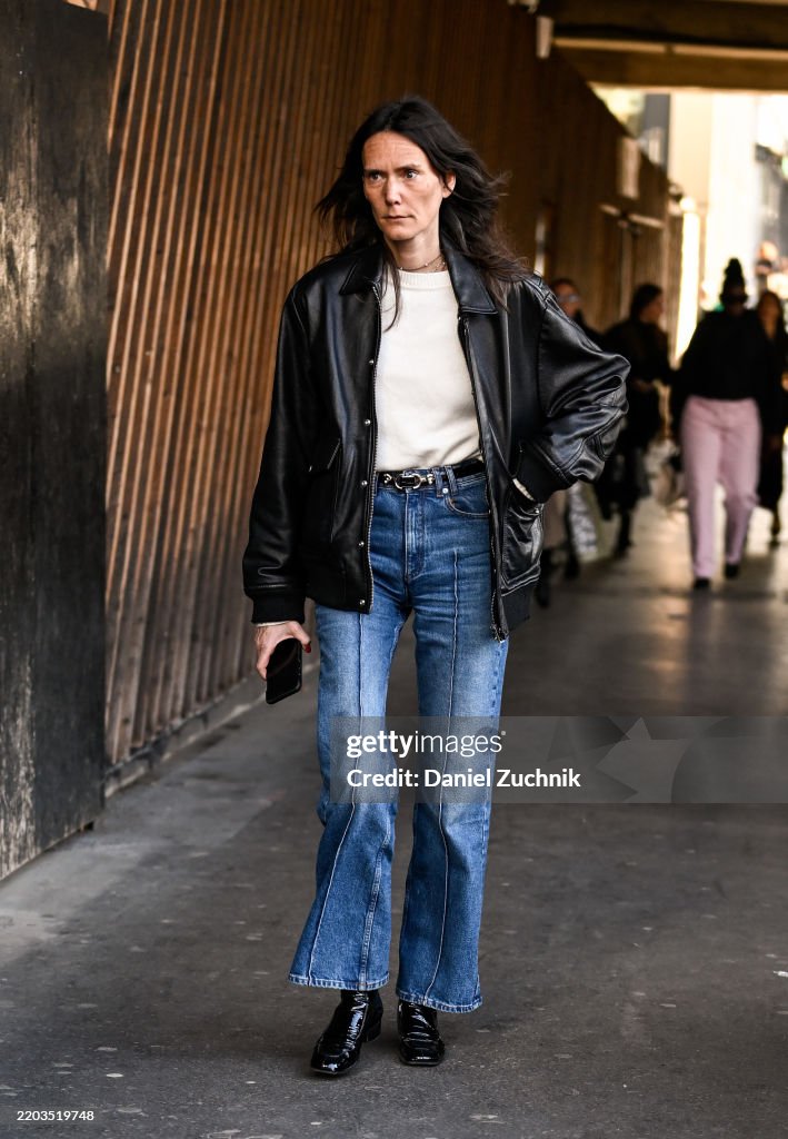 Street Style - Paris Fashion Week - Womenswear Fall/Winter 2025/2026 - Day Three