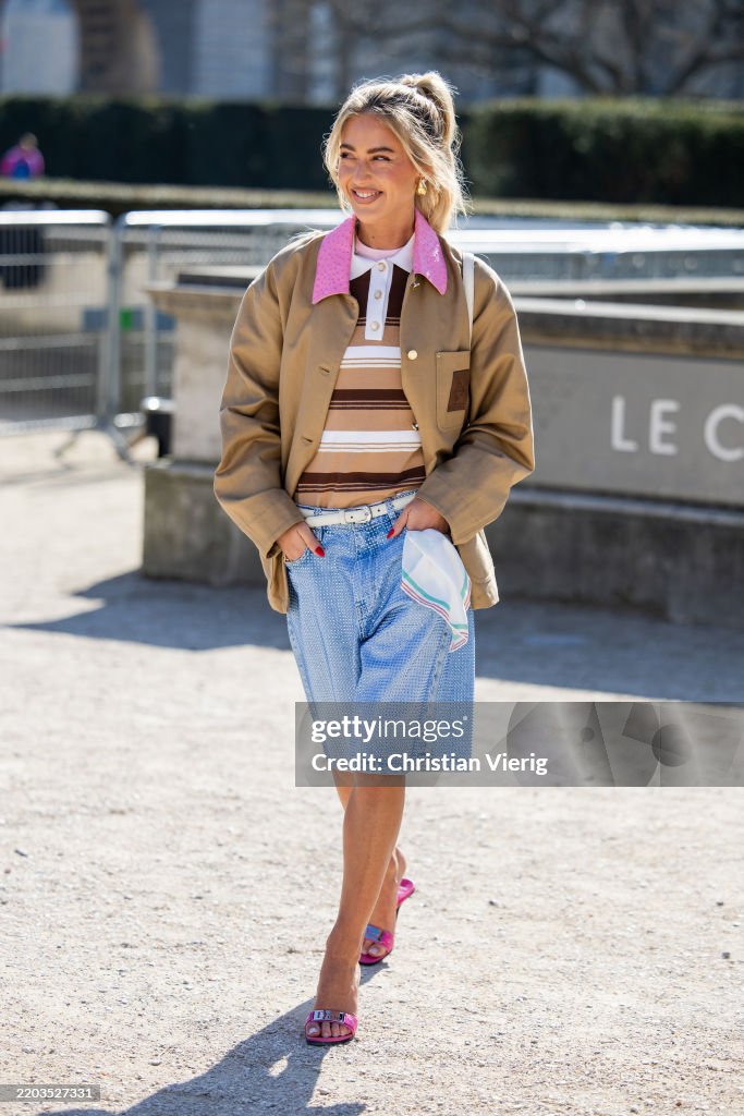 Street Style - Paris Fashion Week - Womenswear Fall/Winter 2025/2026 - Day Three
