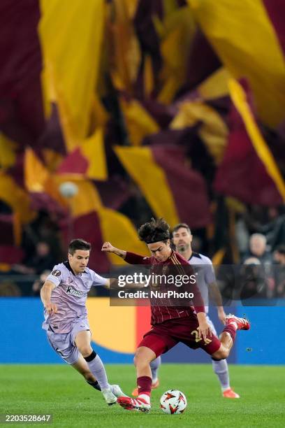 Paulo Dybala of AS Roma during the UEFA Europa League 2024/25 Round of 16 First Leg match between AS Roma and Athletic Club at Stadio Olimpico on...