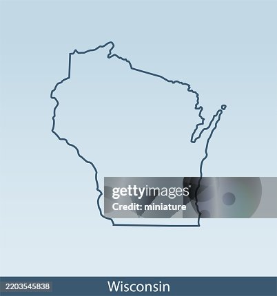 Wisconsin Map Basic Wisconsin Map High-Res Vector Graphic - Getty Images
