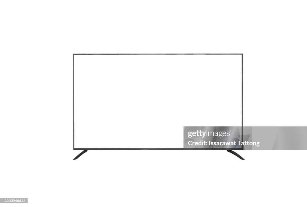 Front television isolated on white background