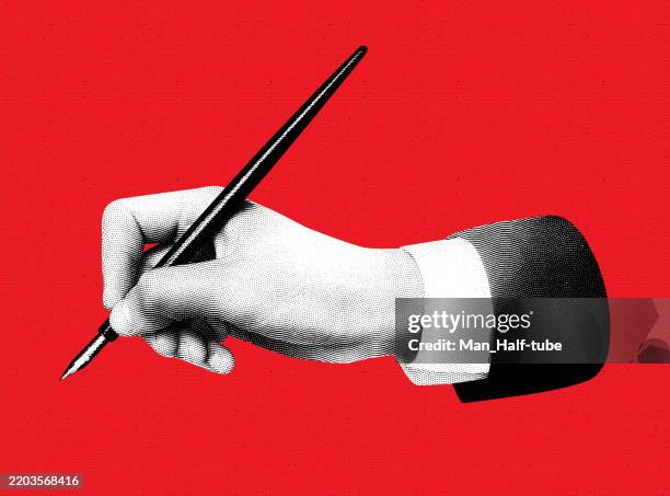 hand mit stift - unterschrift stock-grafiken, -clipart, -cartoons und -symbole