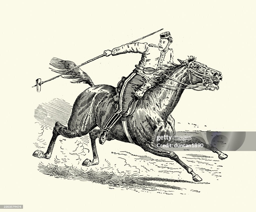 Military History British Cavalry Soldier Lancer Demonstrating Skill military-history-british-cavalry-soldier-lancer-demonstrating-skill