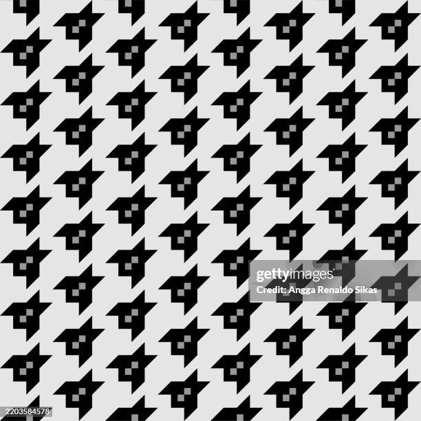 houndstooth seamless pattern variation on grey background - houndstooth fabric stock illustrations