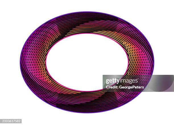 torus with colorful pattern - torus stock illustrations