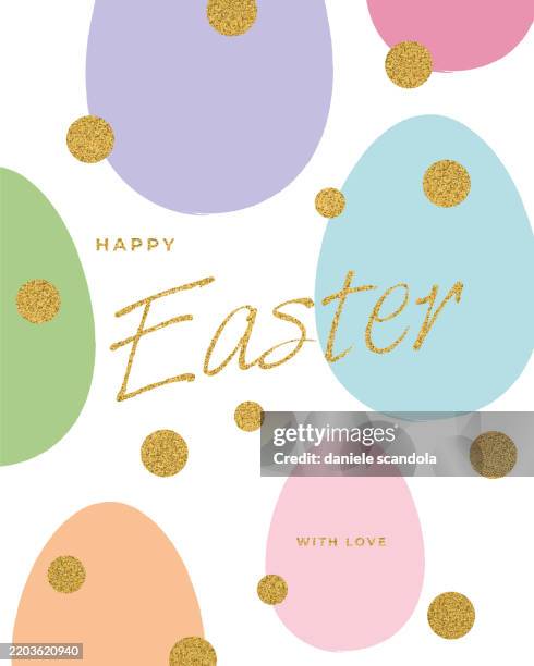 easter greeting card with eggs. - easter table stock illustrations