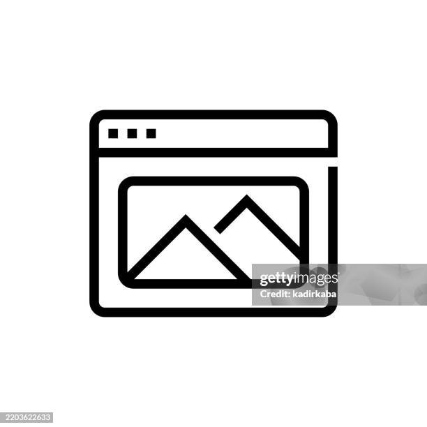 web page line icon. - web browser stock illustrations