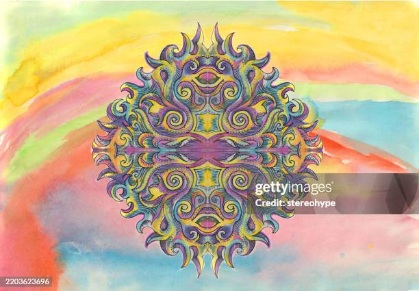 solar horizon - inca stock illustrations