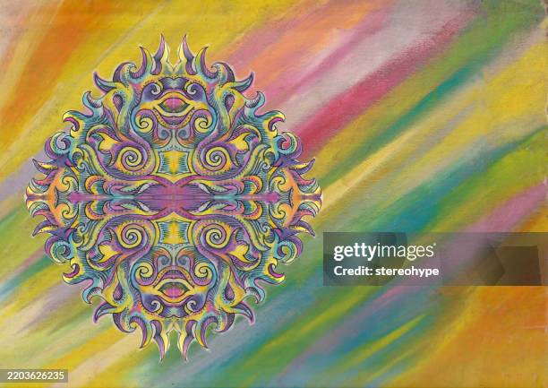 celestial shield - inca stock illustrations