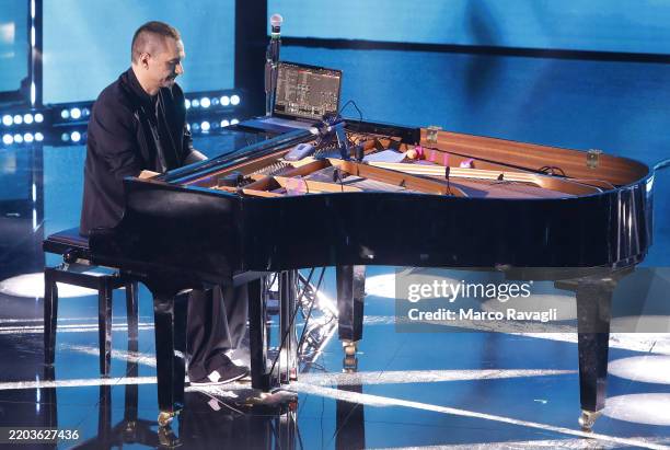 Italian sond Boosta at the Dogana theatre during the San Marino Song contest in San Marino.