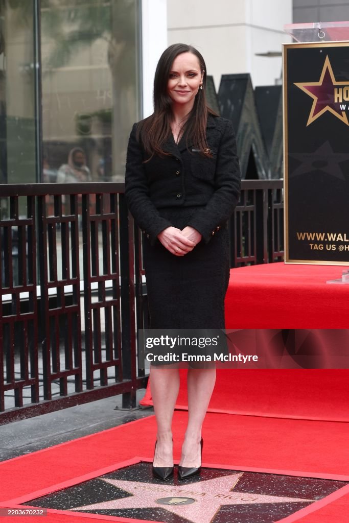 Actress Christina Ricci Honored With Star On The Hollywood Walk Of Fame