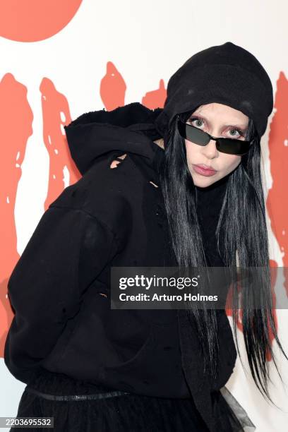In this image released on March 6th, Lady Gaga poses during the Spotify: Little Monster Press Conference in New York City.