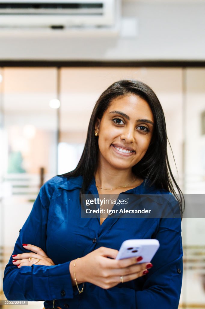 Portrait of a young Latin American businesswoman