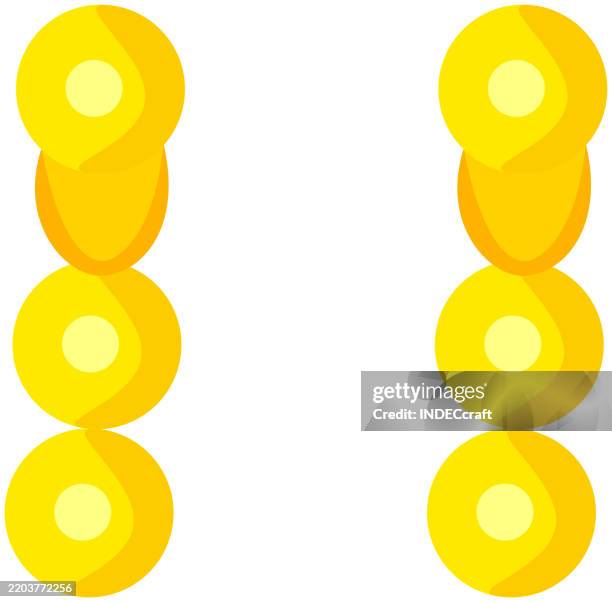 illustrations, cliparts, dessins animés et icônes de conception de boucle d’oreille dorée - anneau doreille couleur or