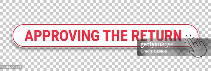 Return Cursor Approving The Return 3d Click Web Button With Hand Cursor On Blank ...