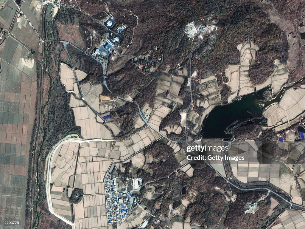 FILE PHOTO Satellite Image Of Panmunjeom To Commemorate 50th Anniversary Of Korean War Armistice