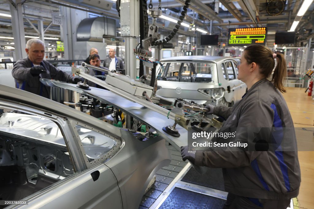 Automobile Production At Volkswagen Wolfsburg Factory