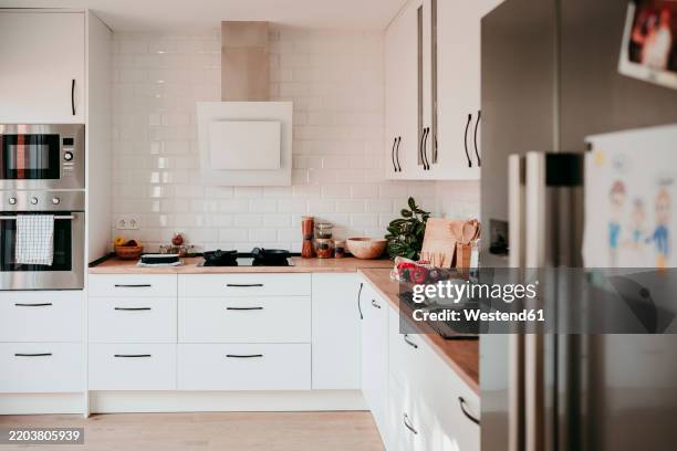 interior of domestic kitchen at home - kitchen drawer stock pictures, royalty-free photos & images