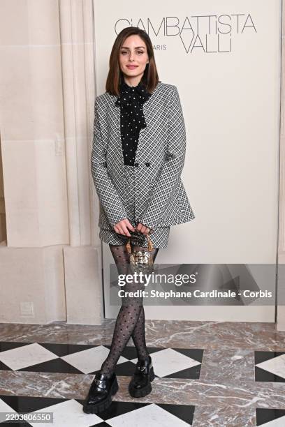 Olivia Palermo attends the Giambattista Valli Womenswear Fall/Winter 2025-2026 show as part of Paris Fashion Week at Hotel Pozzo di Borgo on March...