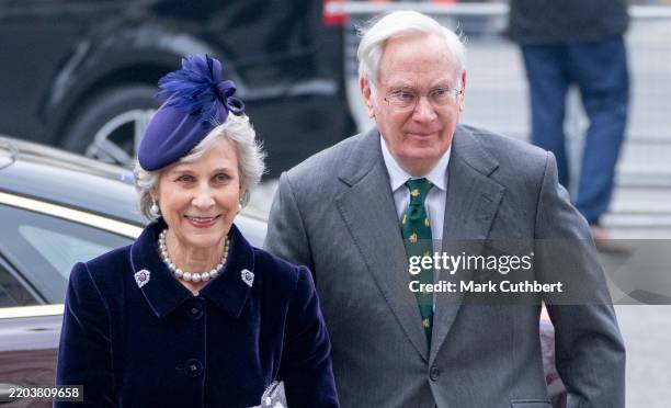 Prince Richard, Duke of Gloucester and Birgitte, Duchess of Gloucester attend the 2025 Commonwealth Day Service at Westminster Abbey on March 10,...