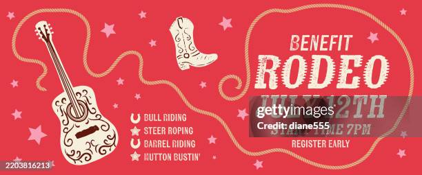 Cowboy Poster For A Local Rodeo Web Banner High-Res Vector Graphic ...