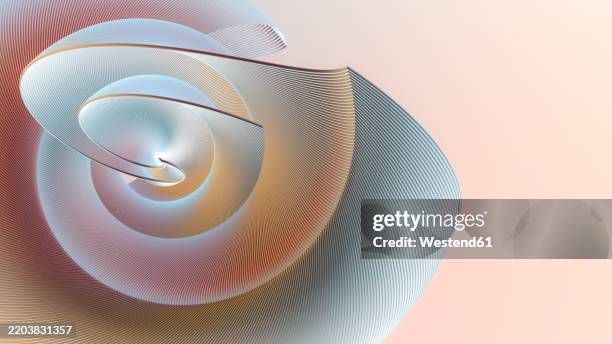 futuristic abstract digital art resembling a seashell made of threads - strudel stock illustrations