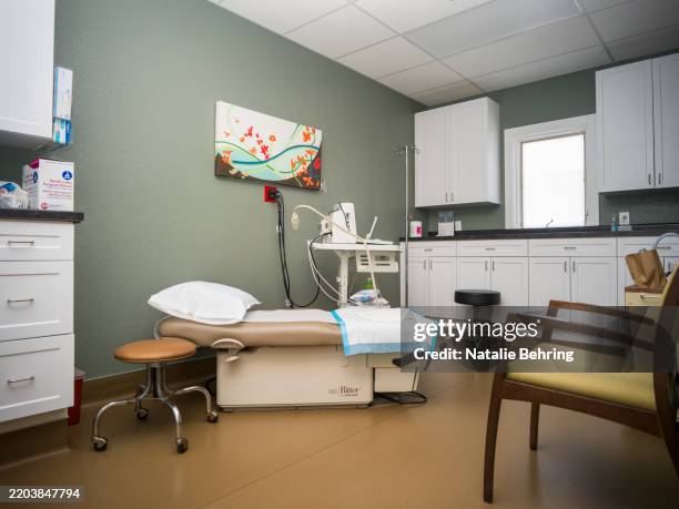 An examination room is empty at Wyoming's last abortion clinic, Wellspring Center March 10, 2025 in Casper, Wyoming. In late February Wyoming's...
