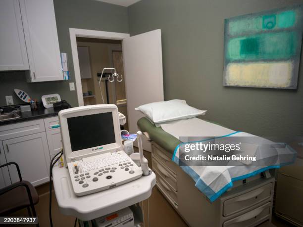 An examination room is empty at Wyoming's last abortion clinic, Wellspring Center March 10, 2025 in Casper, Wyoming. In late February Wyoming's...