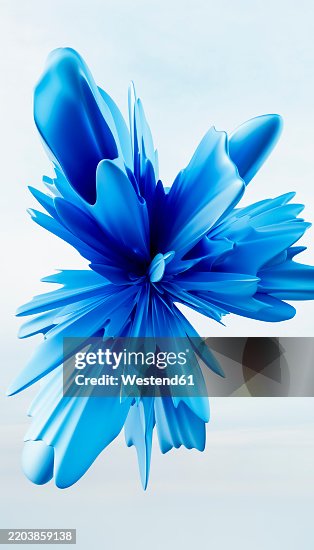 Blue color exploding over white background Blue color exploding over white background