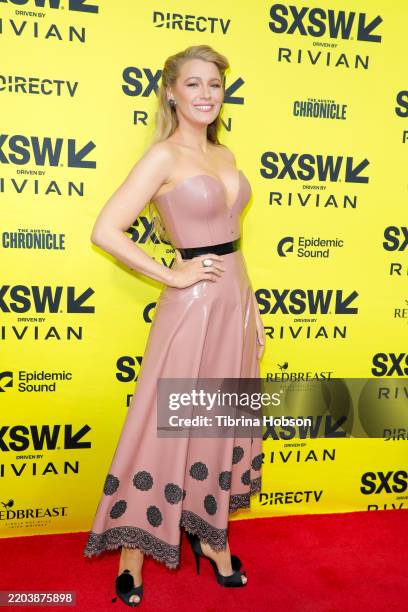 Blake Lively attends the world premiere of "Another Simple Favor" during the 2025 SXSW Conference and Festival at The Paramount Theatre on March 07,...