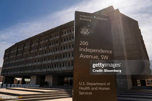 The Health and Human Services headquarters in Washington, DC, US, on Monday, March 10, 2025. The US Department of Health and Human Services is...