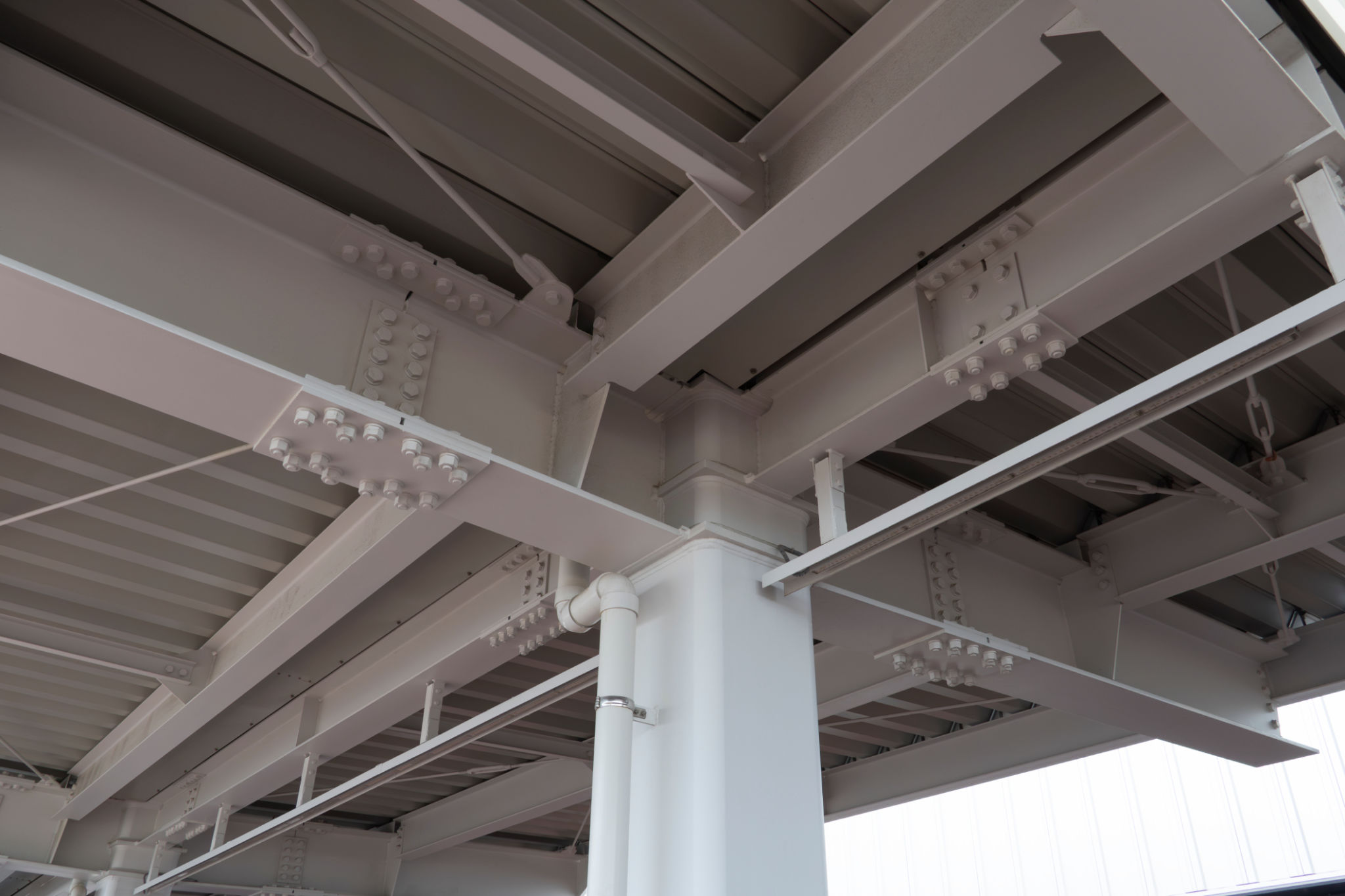 Steel structure of the building. Steel structure of the building.