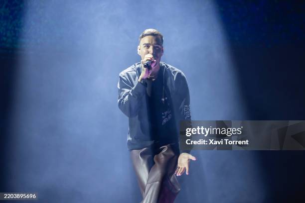 Rels B performs in concert at Palau Sant Jordi on March 07, 2025 in Barcelona, Spain.